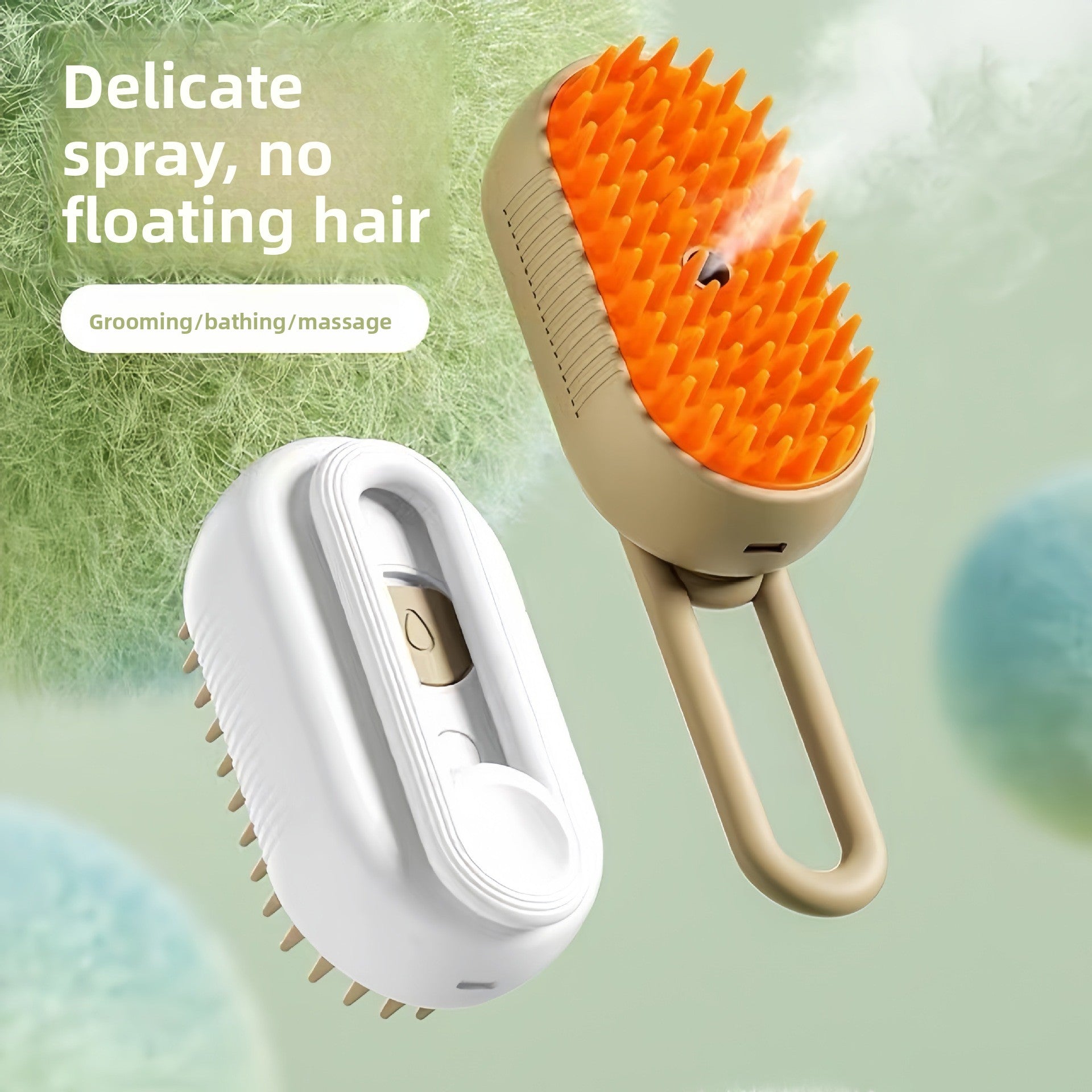 Pet Spray Massage Comb with Soft Pins for Loose Fur on Dogs and Cats
