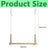 Natural wood bird and chicken swing and perch in 38cm Perch with Clip, 1 Piece