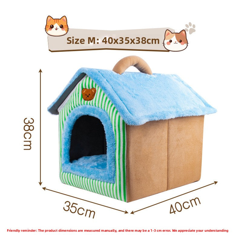 Animal Design Pet House for Cats and Small Dogs, Washable