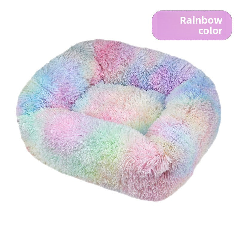 Square long plush pet bed, photo 64 of 65