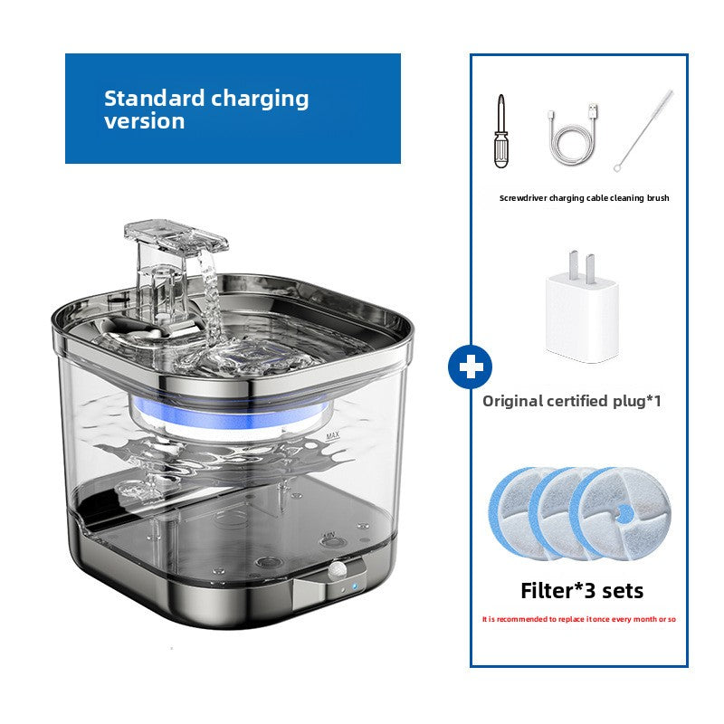 Wireless Smart Stainless Steel Pet Water Dispenser with Infrared Sensor and Filter