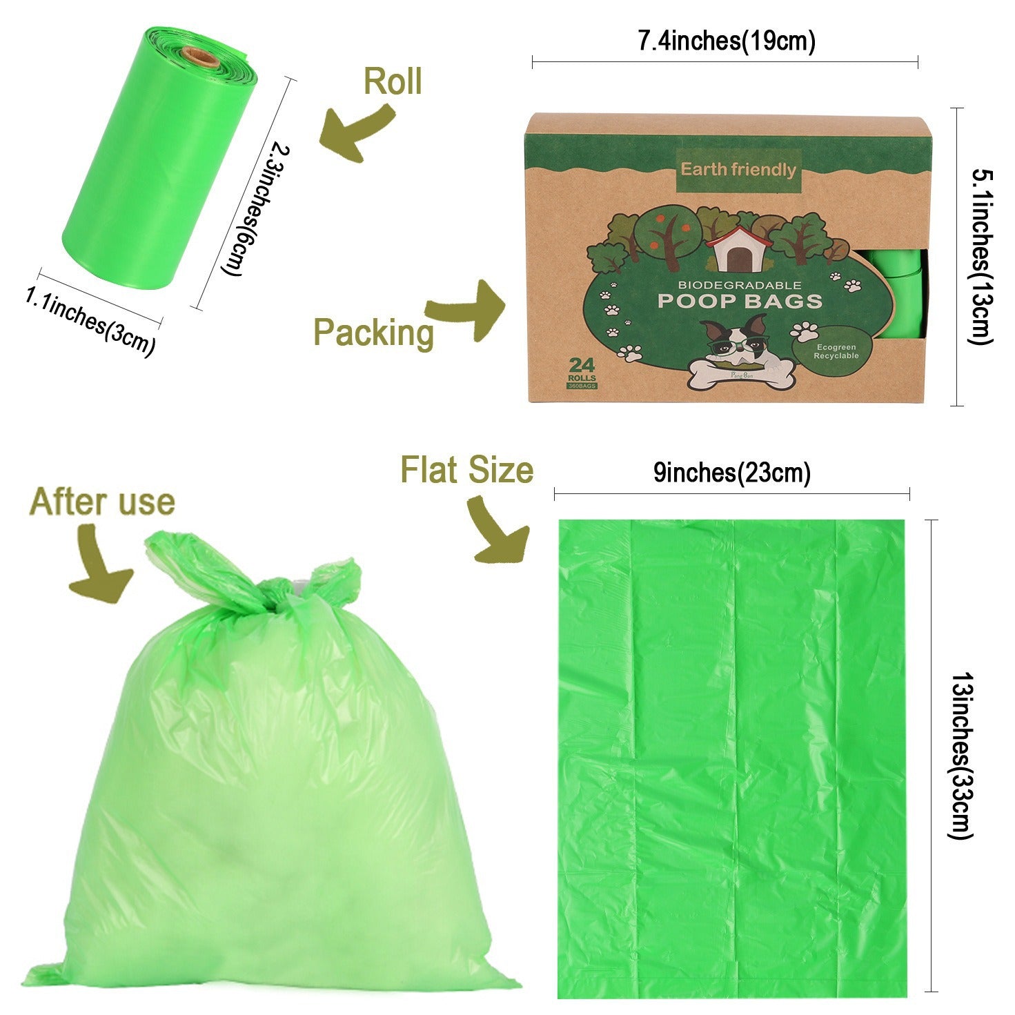 Biodegradable Dog Poop Bags in Bulk Rolls, Lavender Scented