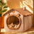Bear house enclosed cave pet bed for cats, photo 5