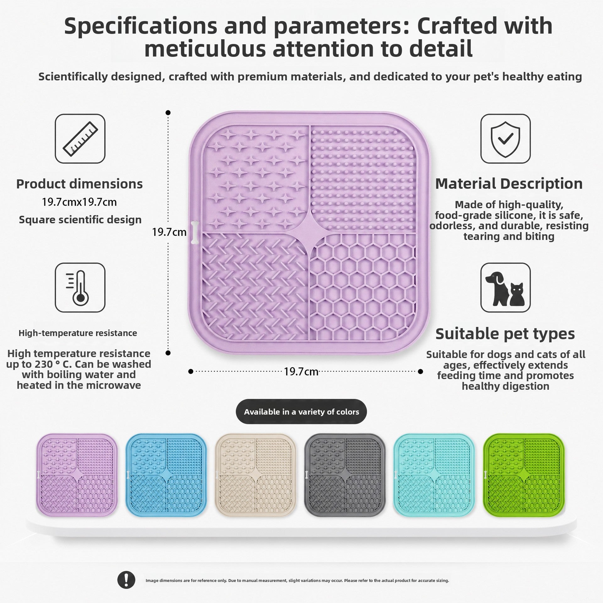 Silicone Slow Feeder Pet Mat with Suction Cups