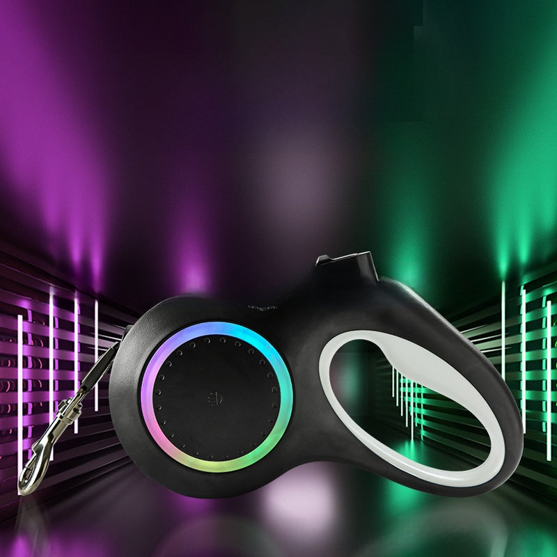 Rechargeable retractable dog lead with LED light, product image 1