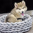 Soft velvet hand-woven round knot pet bed, detail photo 21