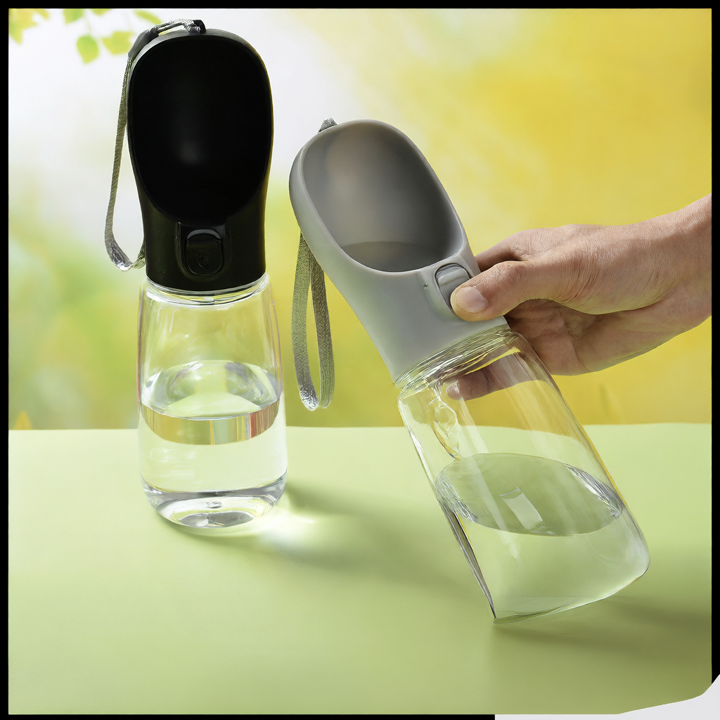 Portable Plastic Pet Water Cup for Travel and Outdoor Walks in Multiple Colours