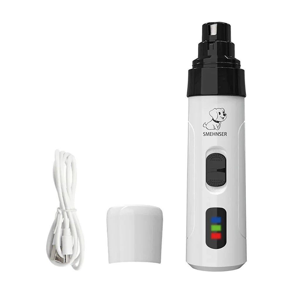 Electric Dog Nail Grinder with Spare Heads, Quiet Claw Polisher