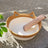 Woven rattan cat bed with cat ears and toy ball, view 48