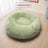 Avocado green heated pet bed with USB cable