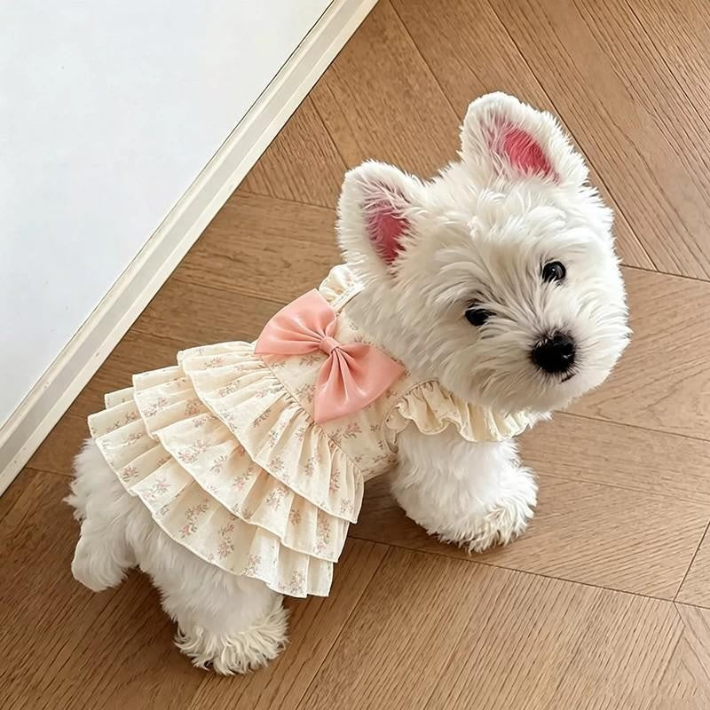 Floral strap summer dress for small dogs, available in 2 colours, image 13