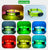 USB rechargeable LED dog collar and lead in Yellow Lead and Harness, side view