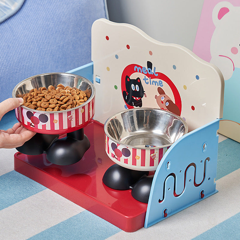Raised pet bowl stand with anti-tip base, detail photo 4