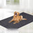 Scratch-resistant washable pet mat in black for dogs and cats