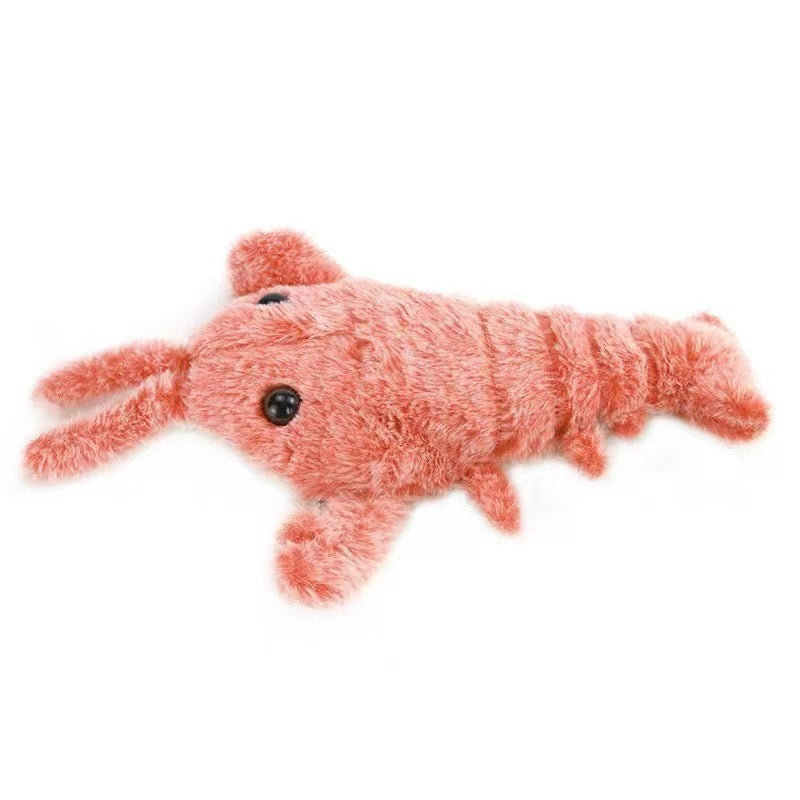 USB rechargeable jumping plush shrimp toy for cats and dogs, view 5