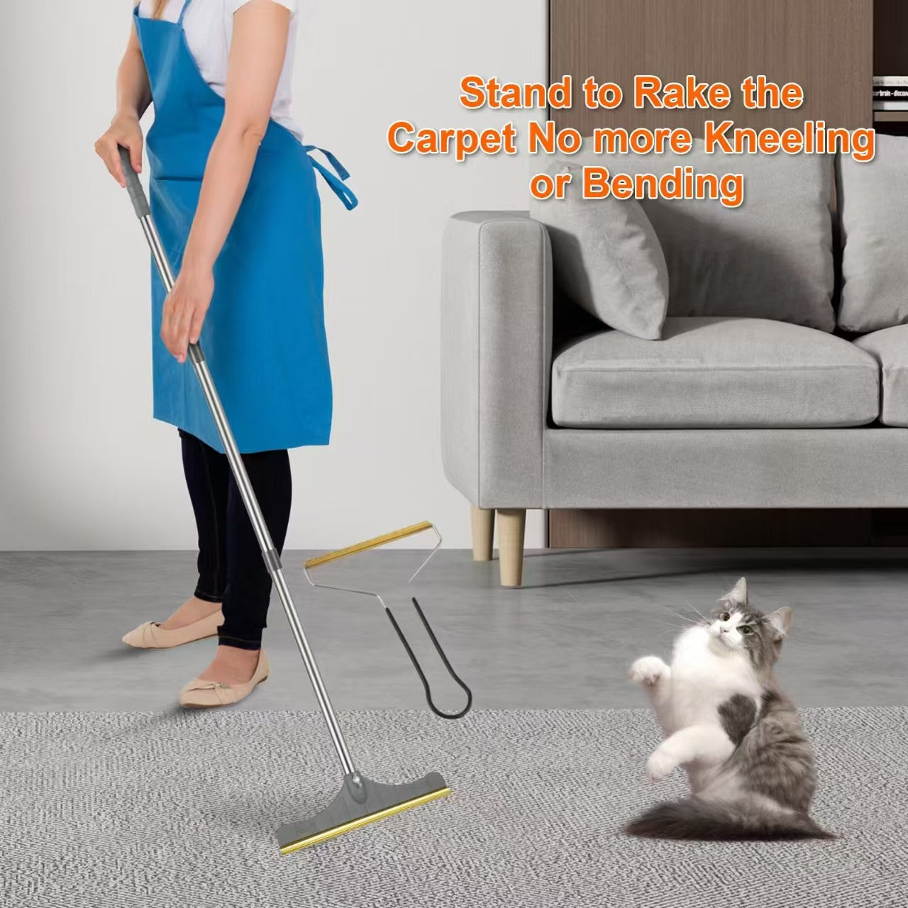 Reusable Pet Hair Remover Tool for Carpets and Car Seats
