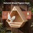 Hanging pine wood bird nest house for pigeons and doves, view 2