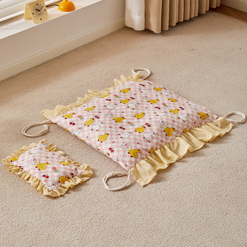 Removable washable pet bed with cute print, additional product photo