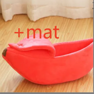 Playful fruit-shaped pet bed with curved sides, additional product photo