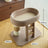 Two-tier oval sisal cat nest and climbing frame, product overview photo