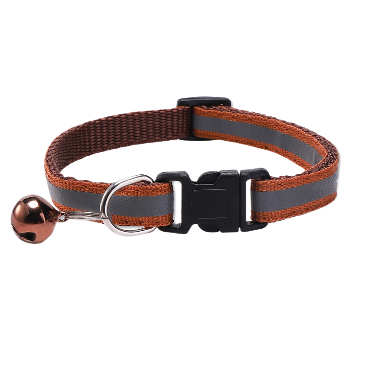 Reflective cat collar in red with adjustable buckle