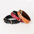Embossed pattern leather look dog collar in brown