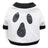 Cotton holiday pet T-shirt for small dogs and cats, showing size and shape