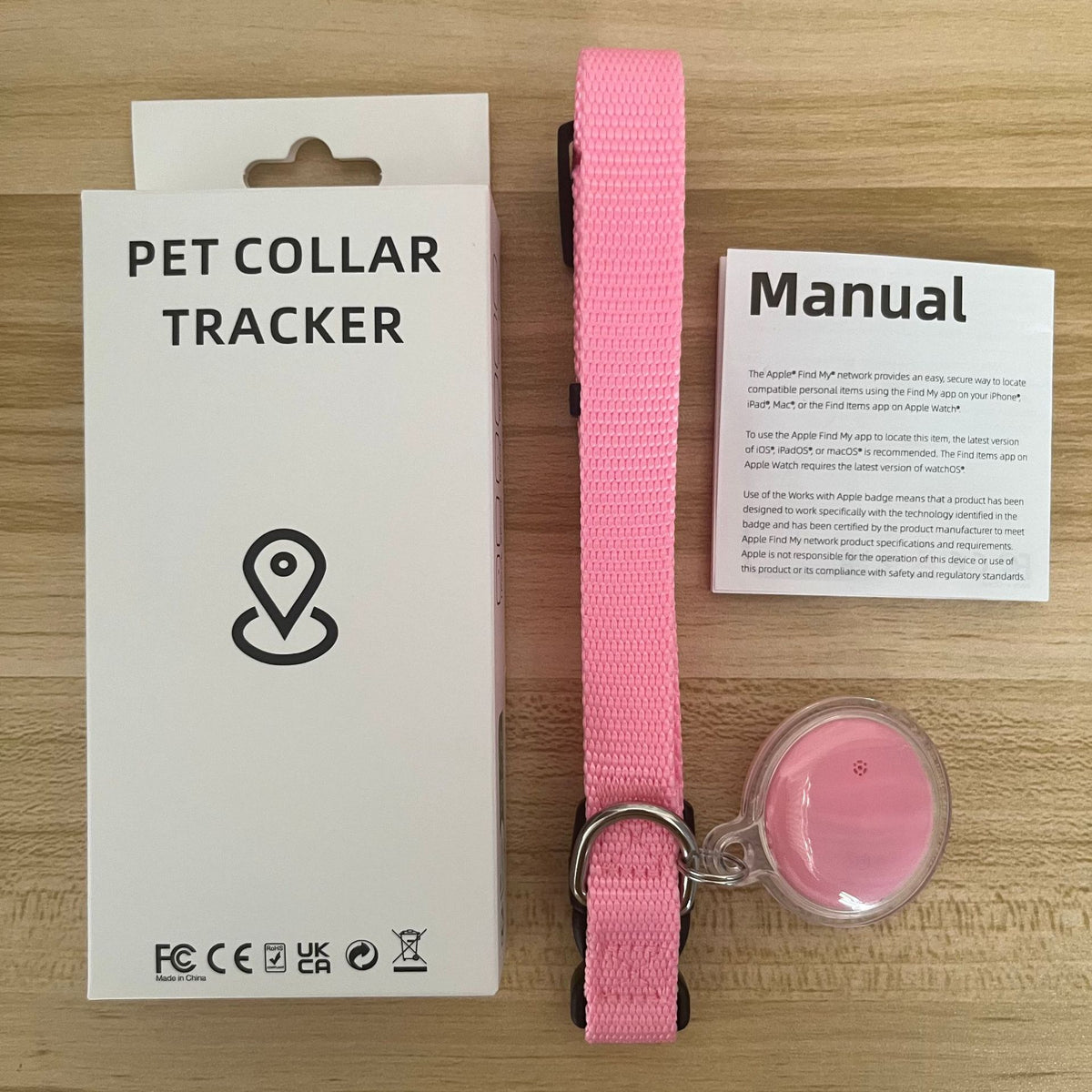 Mini Bluetooth Pet Tracker with Alarm, Anti-Lost Collar Locator