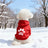 Hooded fleece sweatshirt for small dogs and cats in Black Paw Print, side view