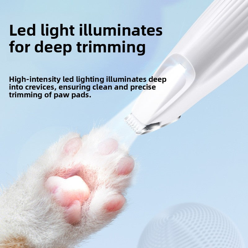 Quiet LED Pet Trimmer for Face, Ears and Paws, Dogs and Cats