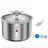 2L Stainless Steel Automatic Pet Water Dispenser with Quiet Pump and Visible Window