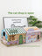 Cardboard cat scratcher house with a cafe themed design
