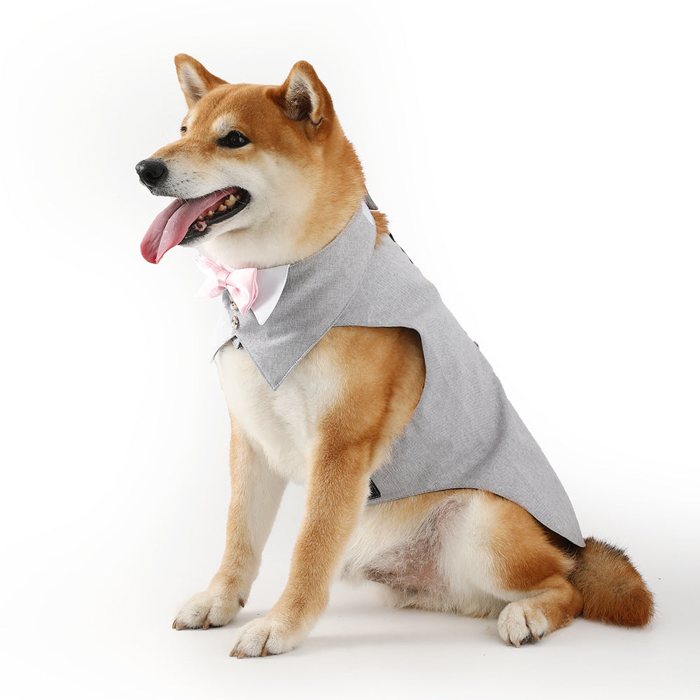 Dog tuxedo vest with bow tie, available in 13 styles, image 59