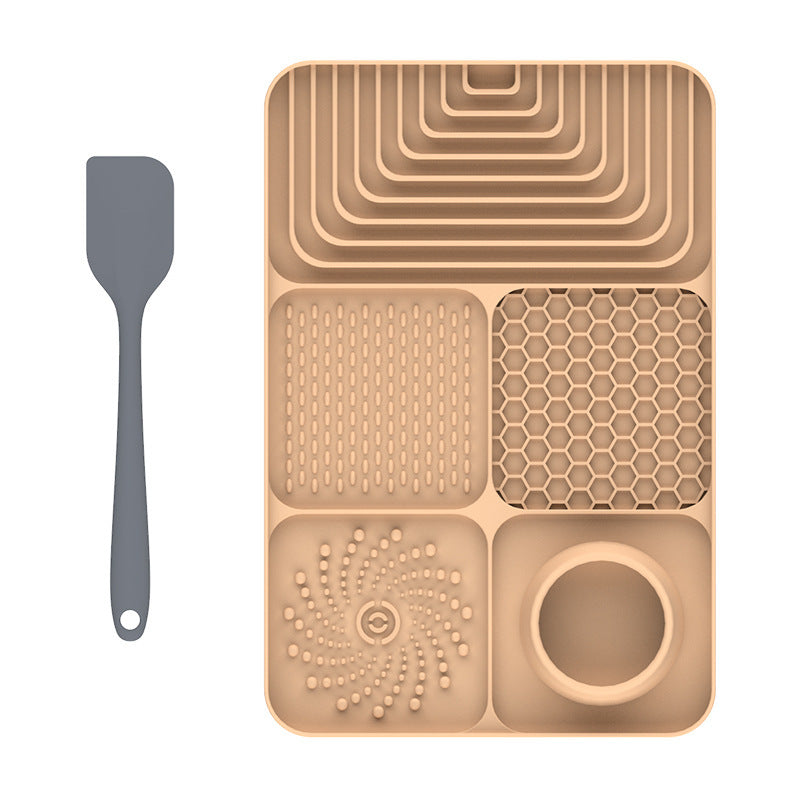Silicone Pet Lick Mat Slow Feeder Tray with Suction Cup Non-Slip Base for Cats and Dogs