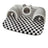 U shaped tunnel cat den with brown deer design, view 4