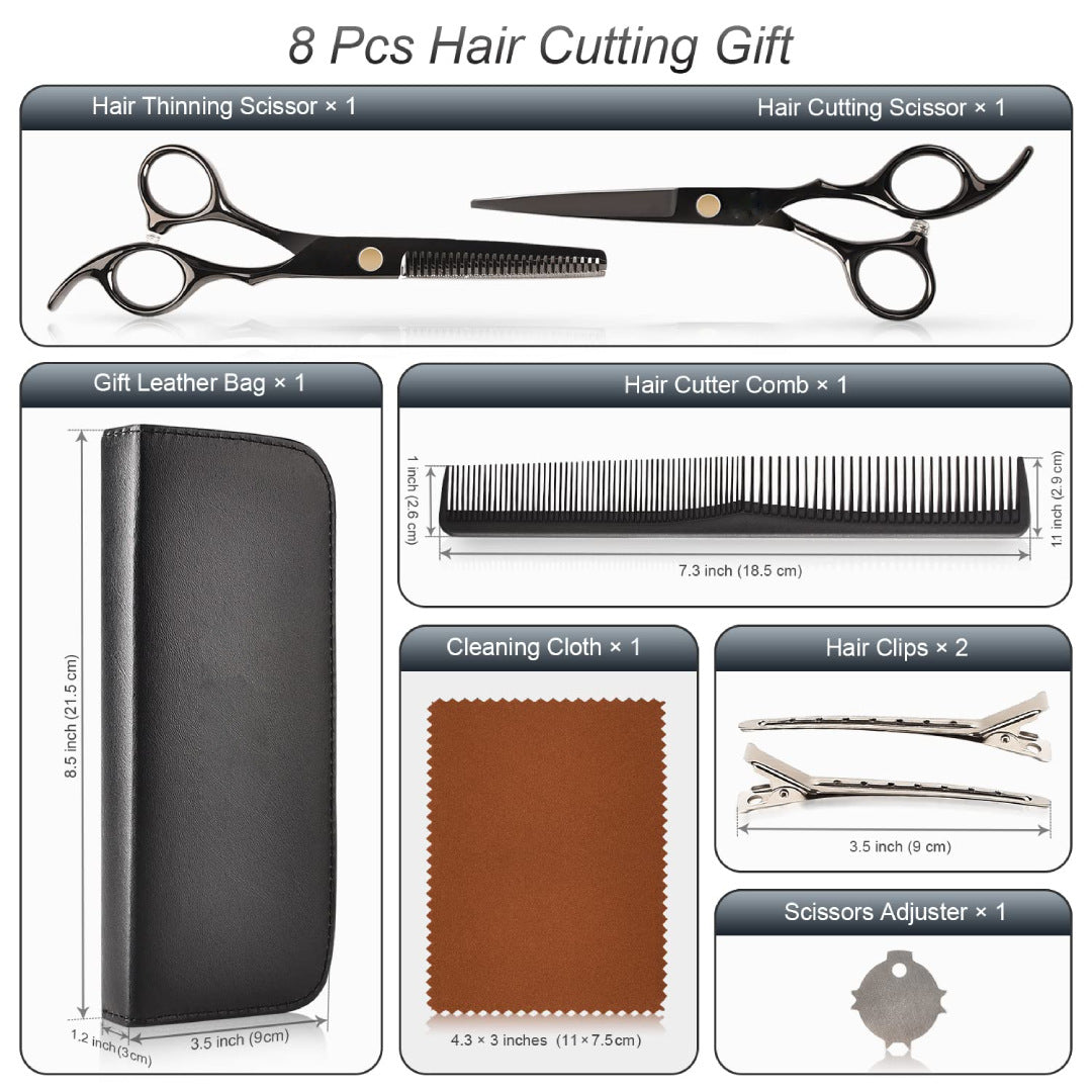 Stainless steel pet grooming scissors set with comb, photo 27 of 30