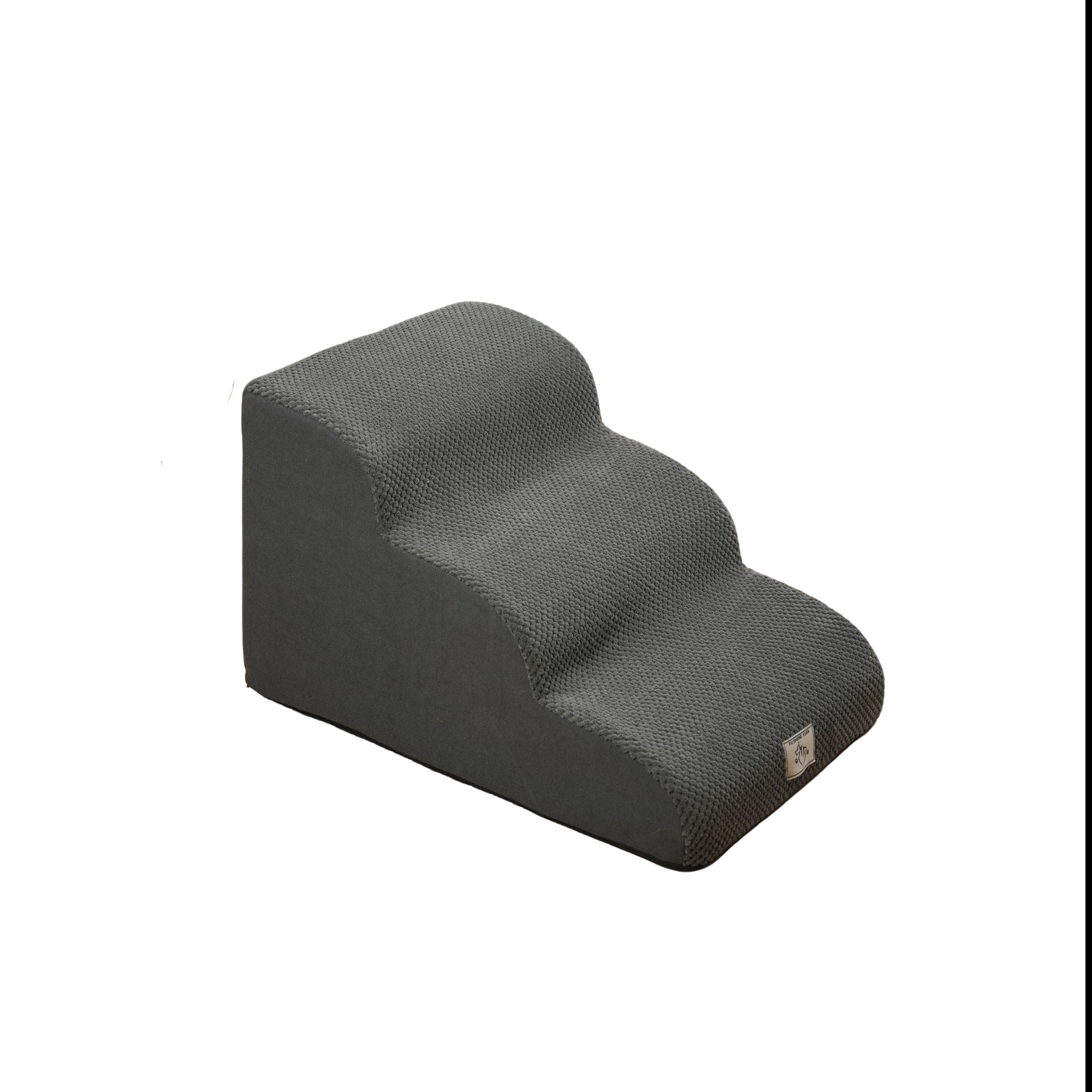 Grey foam pet stairs with non-slip washable cover, photo 3