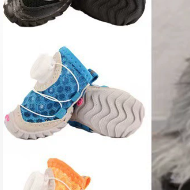 Soft sole anti slip shoes for small dogs in blue, view 9