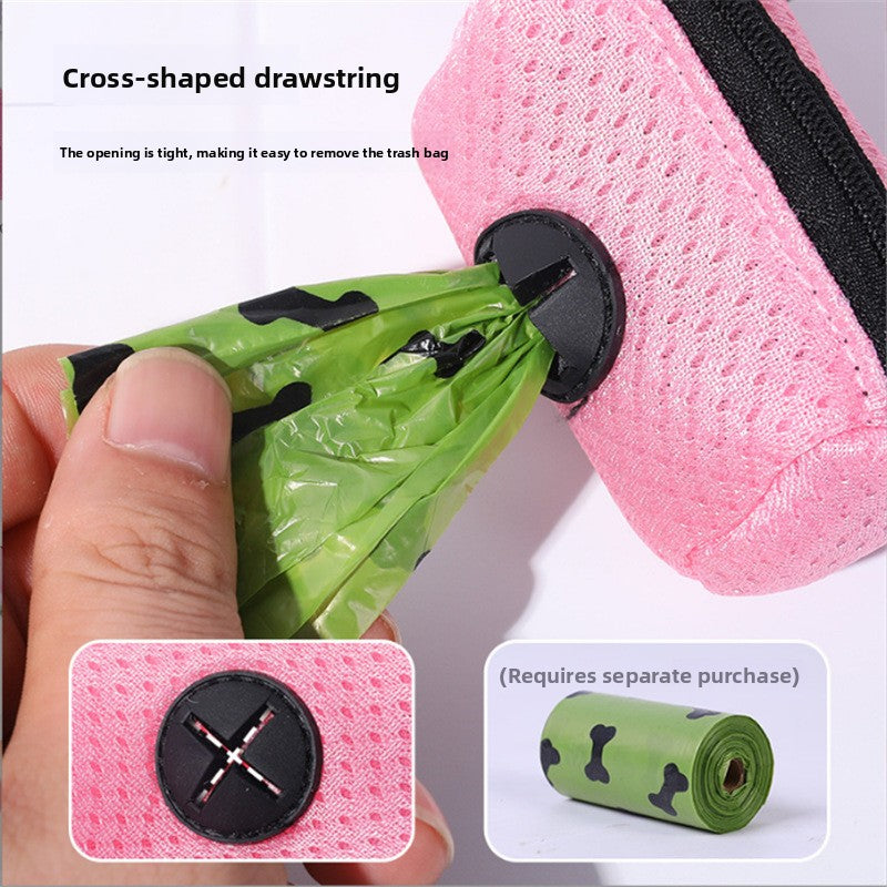 Dog Poo Bag Dispenser, Mesh Leash Attachment for Daily Walks
