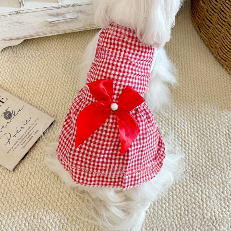 Plaid summer skirt for dogs and cats, available in 4 colours, image 7