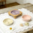 Slanted Ceramic Cat Bowl with Flower Design and Optional Stand for Neck Comfort