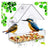 Clear acrylic hanging bird feeder with roof, photo from another angle