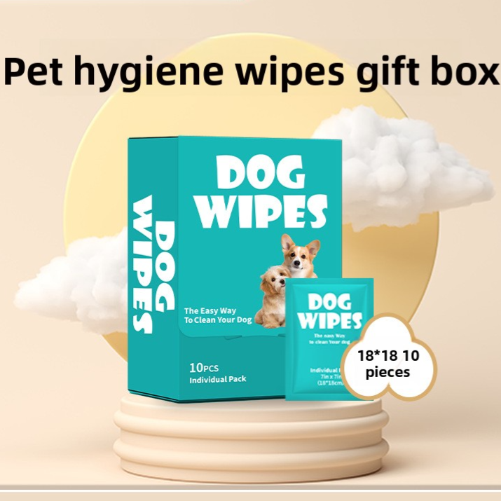 Pet Grooming Wipes and Disposable Gloves Kit for Cats and Dogs
