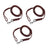 Braided dark brown leather dog lead with locking hook, ideal for everyday use