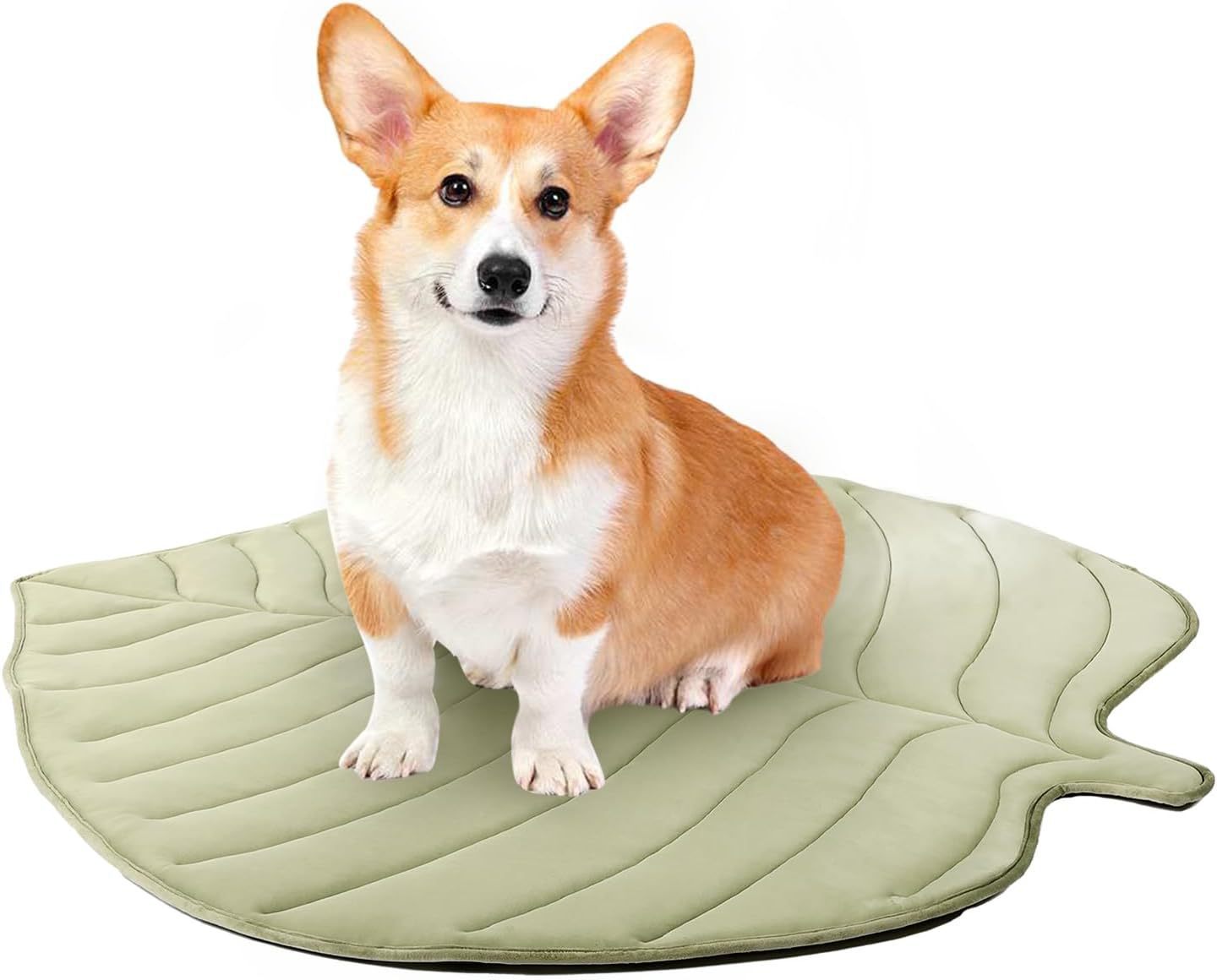 Leaf print cooling ice pad for pets, product gallery photo