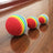 Round accordion corrugated cat scratcher toy with bell ball, view 10 of 10