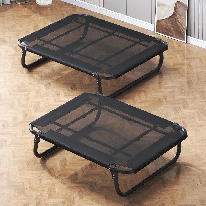 Foldable dog bed with sturdy frame and removable washable cover