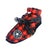 Thick padded winter dog coat in Black, front view