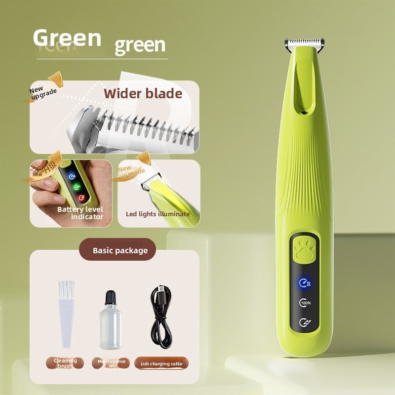 Quiet Cordless Pet Clipper with LED Light and Digital Display