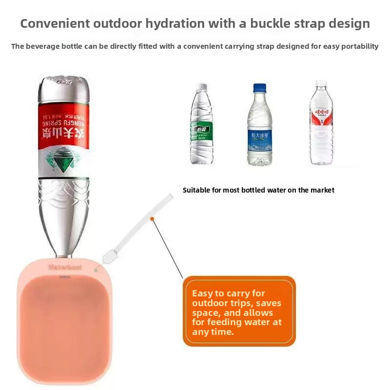 Portable TPE Dog Water Cup in Four Colours for Walks and Outdoor Trips